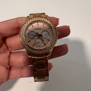 Rose Gold Fossil Watch